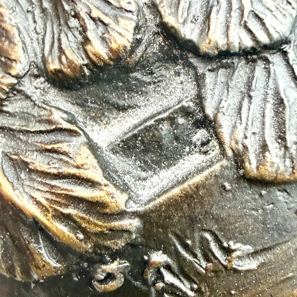 Heavy Cast Brass Bronze Bald Eagle Head Bust Sculpture USA Wood Base 8"‎ - Picture 8 of 16